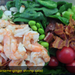 Spicy ginger-sesame shrimp salad
